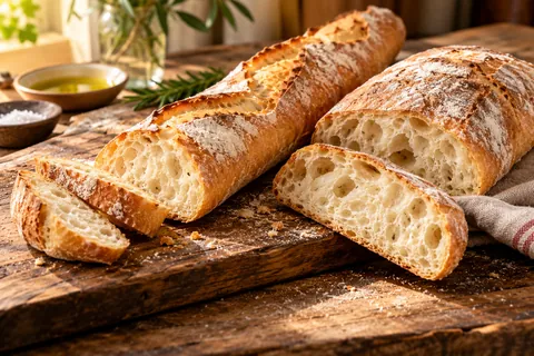 Baguette und Weißbrot
